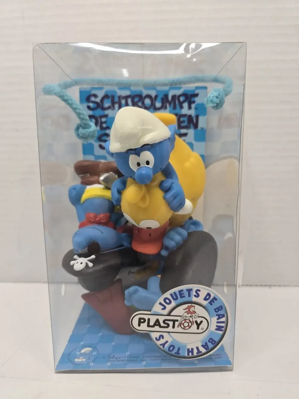 Smurfs Bath Toys by Plastoy Schtroumpf 80531 4 pcs Duck Rubber Duckie New